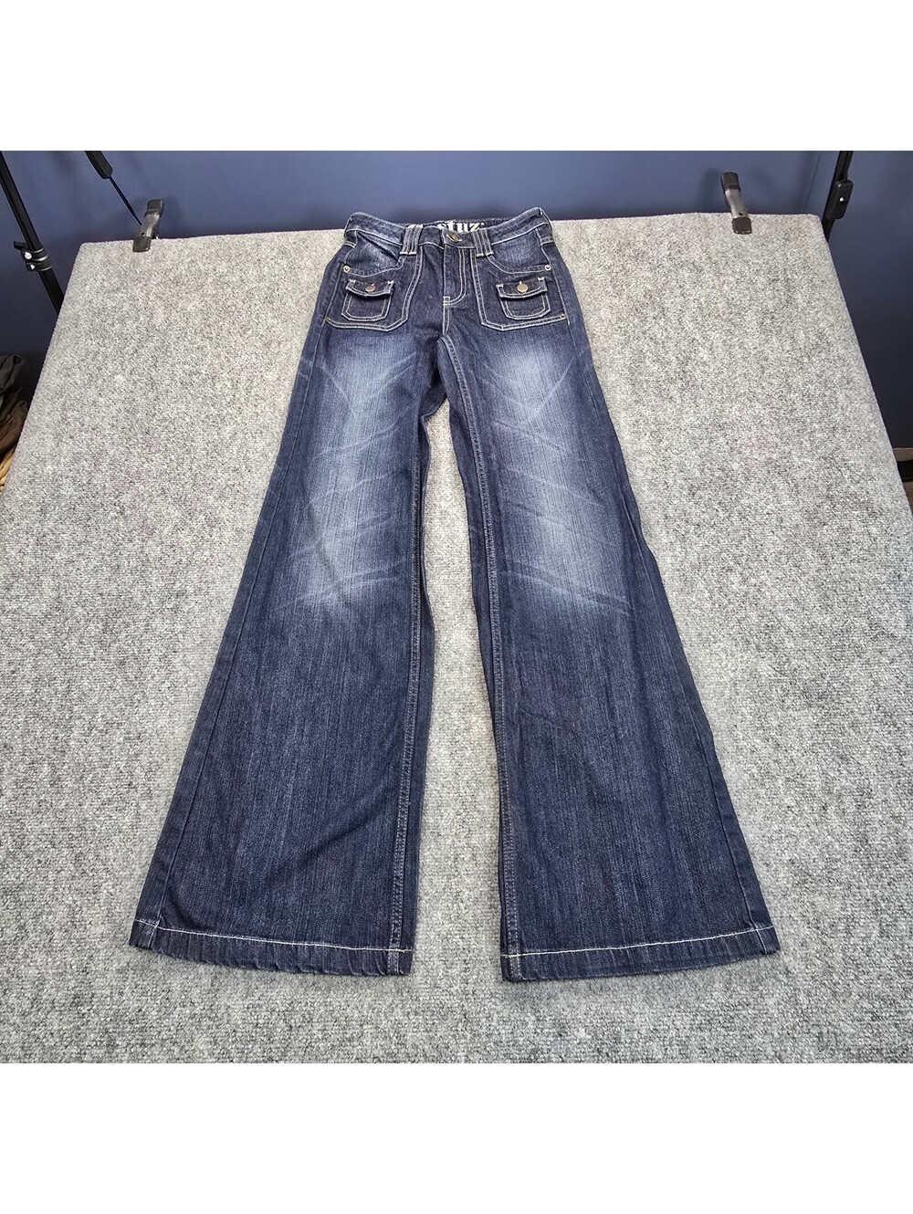 Gestuz G-Demon Flare Jeans Women's 26/34 Dark Wash Wide Leg